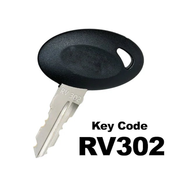 RV KEY, RV302  , Black, Egg Shaped, Precut, Bauer, Mfr#: KEY-RV-302